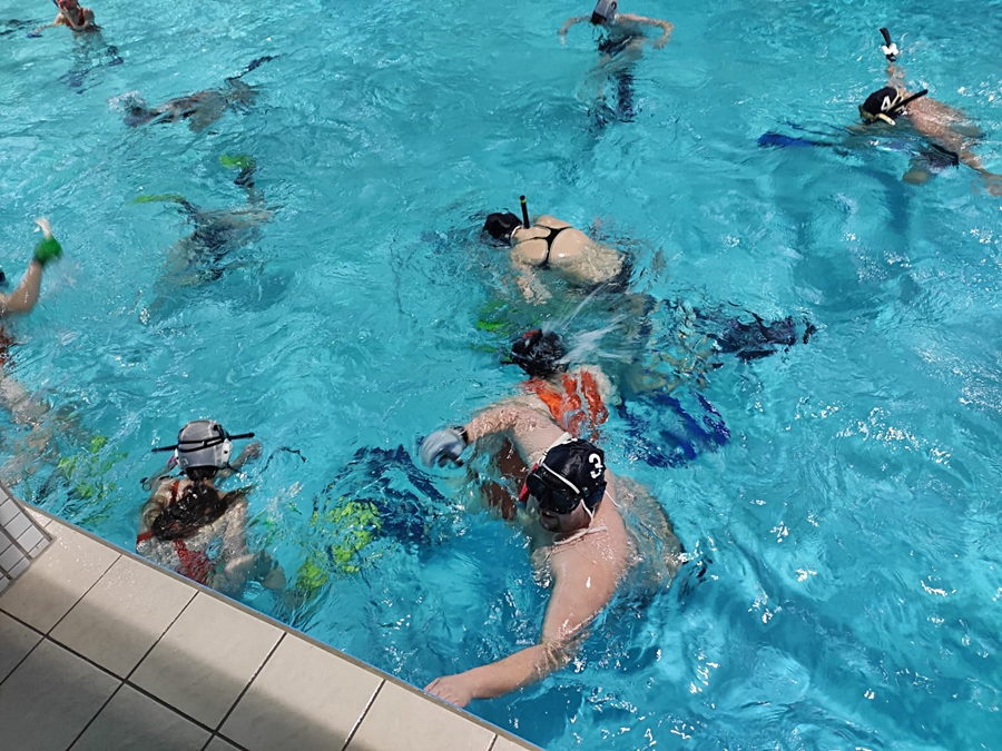 Hokej pod wodą Walenie Siemianowice Śląskie Trening 13 I 2024